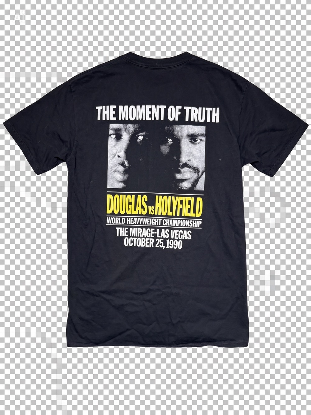 Vintage 1990 Douglas vs Holyfield heavyweight championship fight T-shirt, boxing